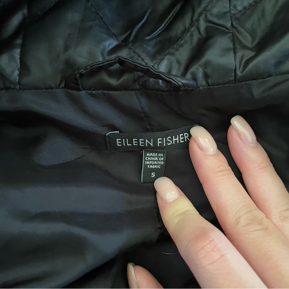 Eileen Fisher Lightweight Puffer Jacket with Hood Size Small - Picture 5 of 10